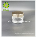 50g 100g round shape empty cosmetic glass jar with tap transparent caren jar